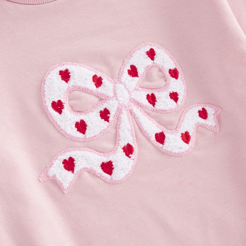 BOWTIE Pink Long-Sleeve Onesie