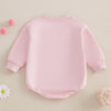 BOWTIE Pink Long-Sleeve Onesie