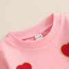 PLUSH HEART Pink Sweatshirt