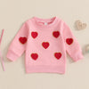 PLUSH HEART Pink Sweatshirt