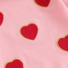 PLUSH HEART Pink Sweatshirt