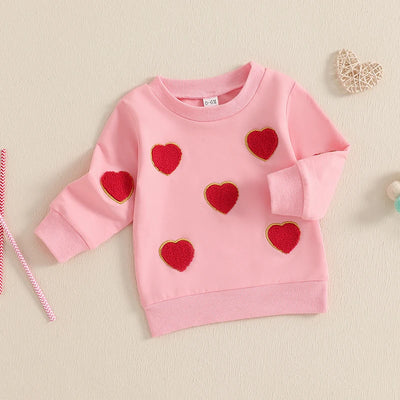 PLUSH HEART Pink Sweatshirt