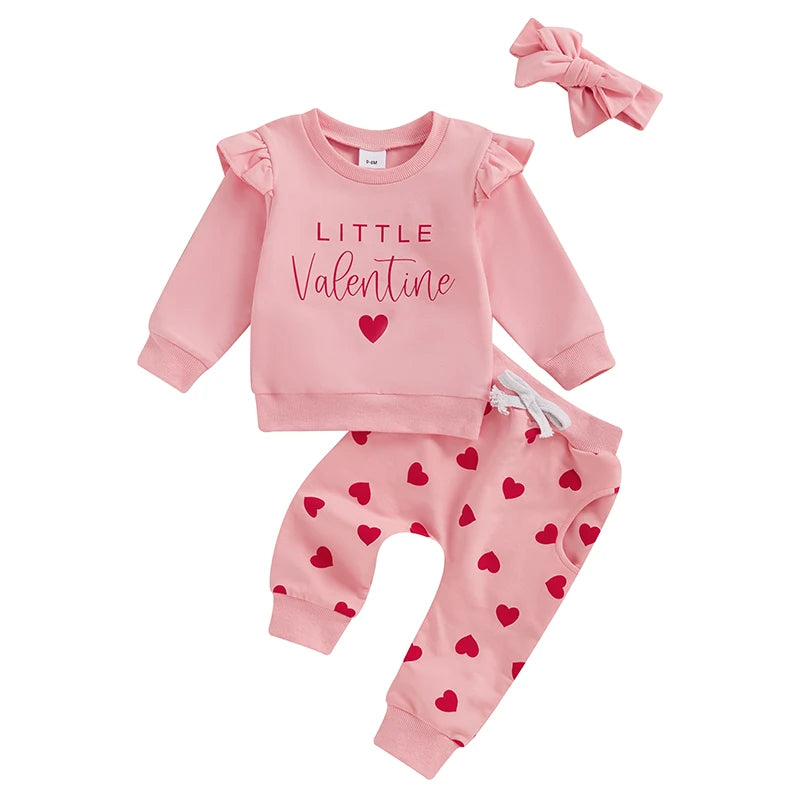 LITTLE VALENTINE Ruffle Outfit 2-3 years