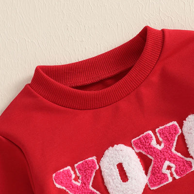 XOXO Red Long-Sleeve Onesie