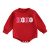 XOXO Red Long-Sleeve Onesie