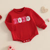 XOXO Red Long-Sleeve Onesie