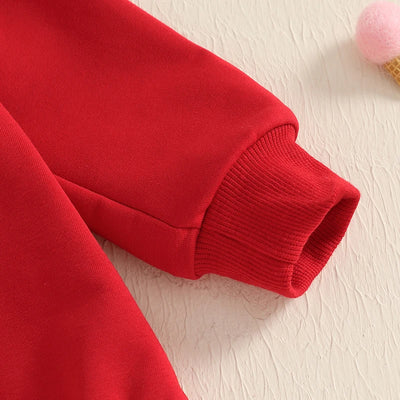 XOXO Red Long-Sleeve Onesie