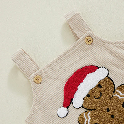 GINGERBREAD MAN Corduroy Romper