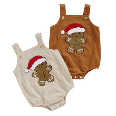 GINGERBREAD MAN Corduroy Romper