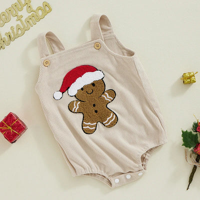 GINGERBREAD MAN Corduroy Romper