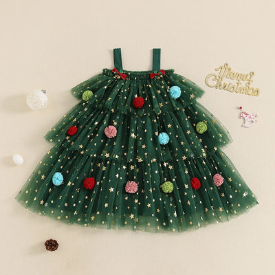 CHRISTMAS TREE Layered Tulle Dress