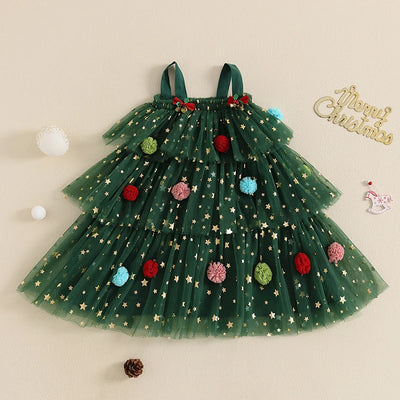 CHRISTMAS TREE Layered Tulle Dress