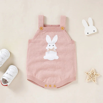 BUNNY Bowtie Knitted Romper