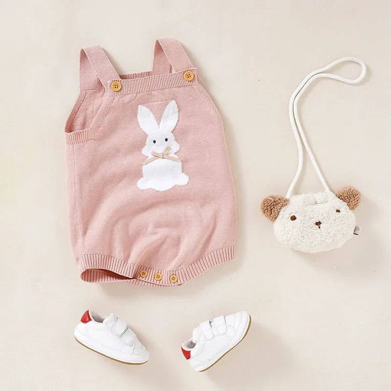 BUNNY Bowtie Knitted Romper