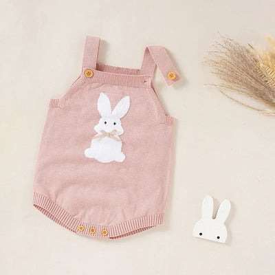 BUNNY Bowtie Knitted Romper