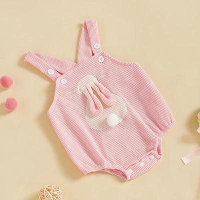 LITTLE BUNNY Waffle Knit Romper