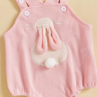 LITTLE BUNNY Waffle Knit Romper