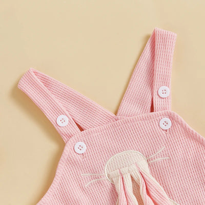 LITTLE BUNNY Waffle Knit Romper