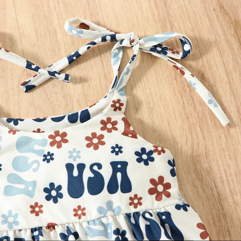 USA Flower Power Romper