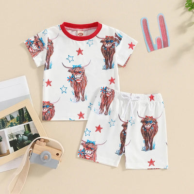 USA HIGHLAND COW Outfit