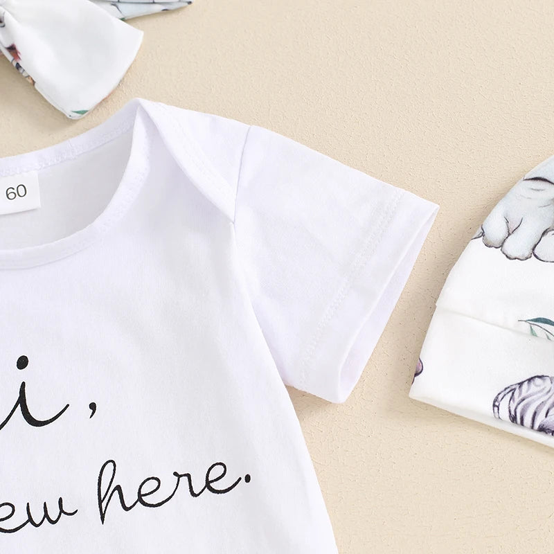 HI I'M NEW HERE Baby Animals Outfit