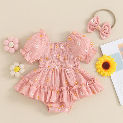 SELAH Floral Smocked Romper Dress