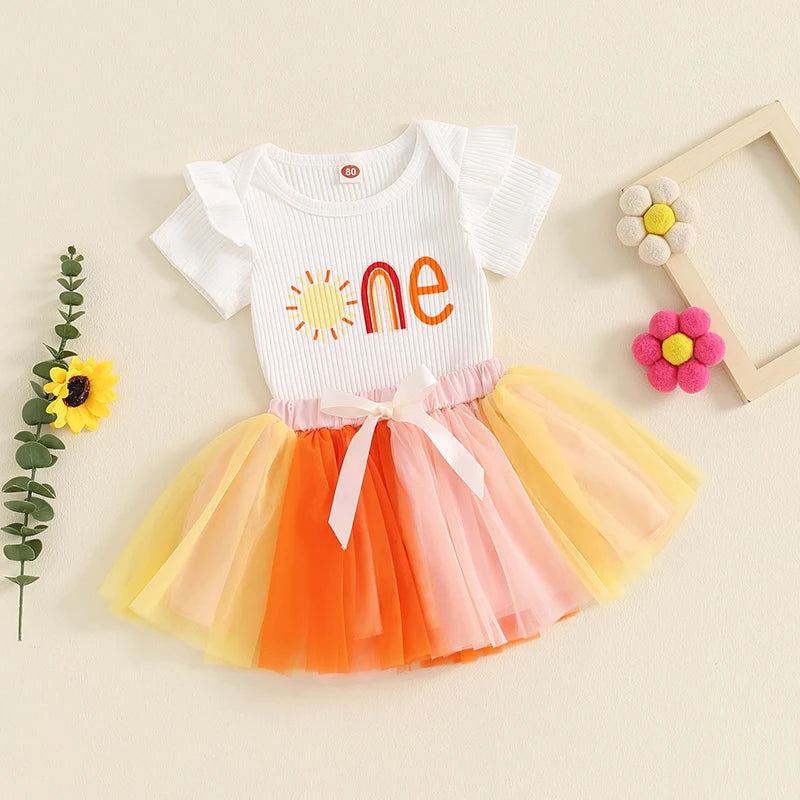 ONE Sunshine Tutu Outfit - Hazel & Bo ONE Sunshine Tutu Outfit - Hazel & Bo