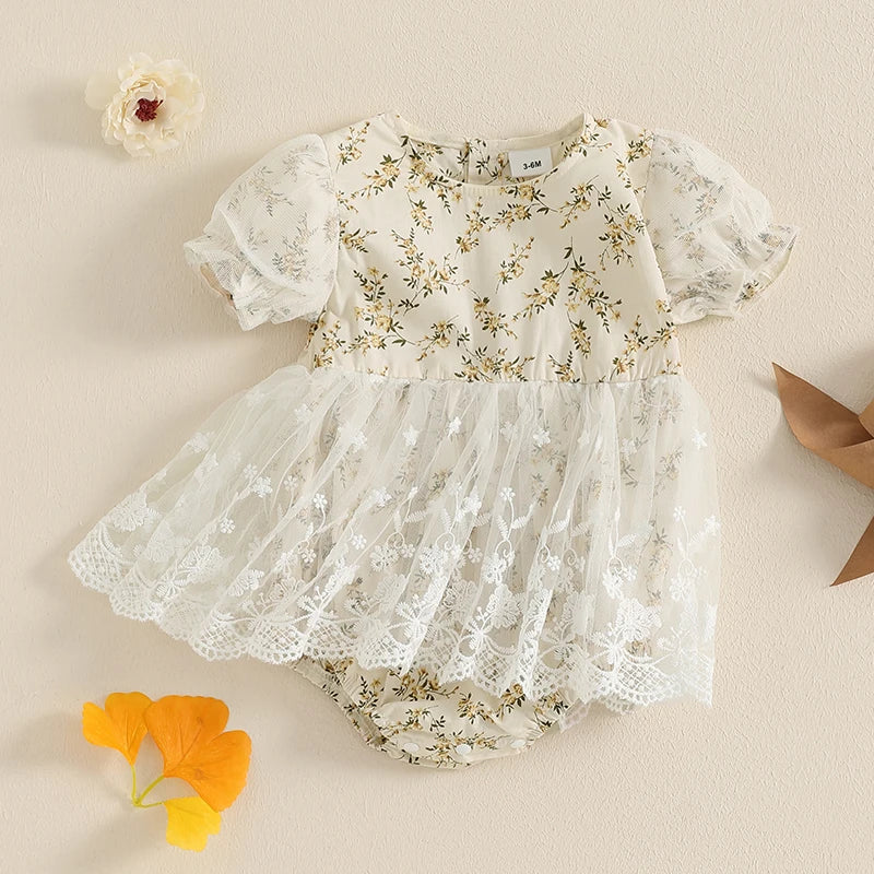 CELESTE Floral Lace Romper