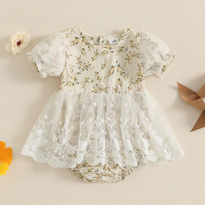 CELESTE Floral Lace Romper