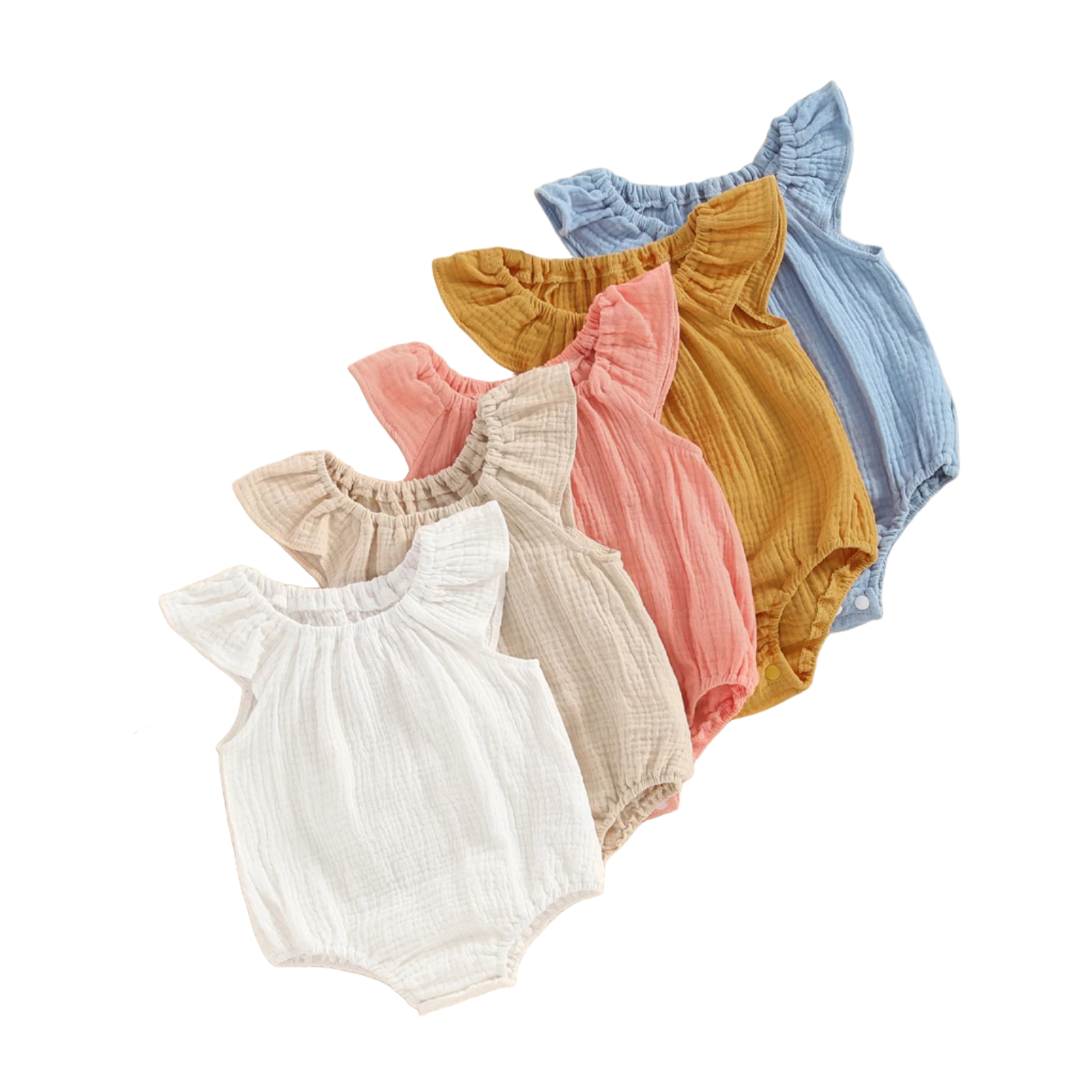 summer infant clothes BETSY Muslin Summer Romper Blue / 18-24 months