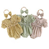 MABEL Checkered Romper with Headband