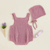 ONE Knitted Romper with Cap