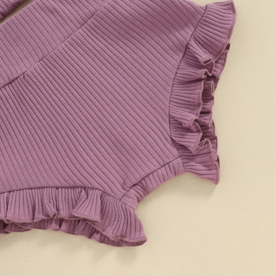 DADDY'S GIRL Ribbed Ruffle Outfit