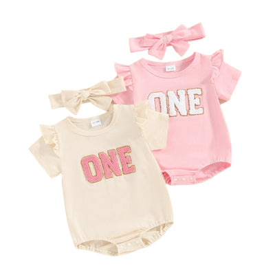 ONE Ruffle Onesie