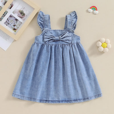 CHLOE Bowtie Denim Dress