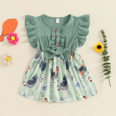 SPRING CHICK Ruffle Dress