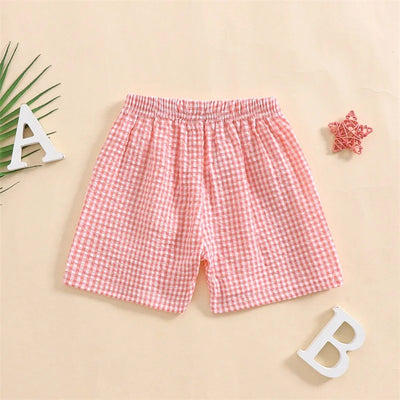 SUMMER Plaid Muslin Shorts