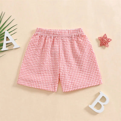 SUMMER Plaid Muslin Shorts