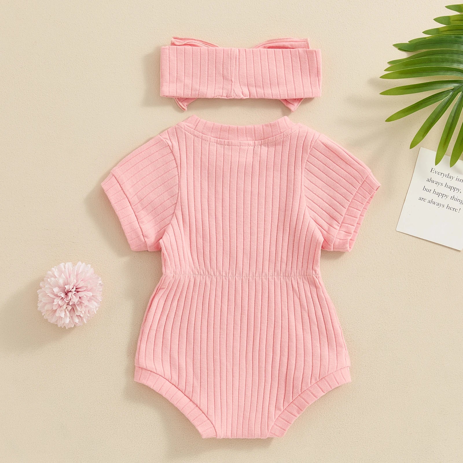NOLA Ribbed Romper with Headband
