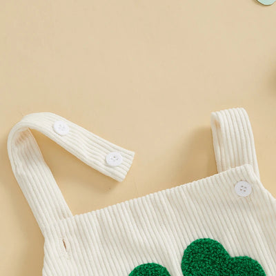 SHAMROCK White Corduroy Romper