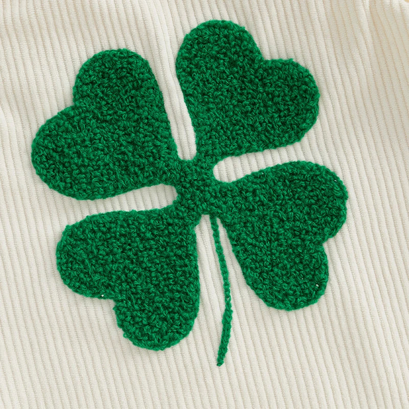 CLOVER White Corduroy Romper