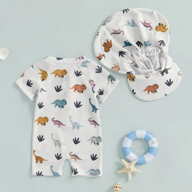 DINOSAUR Swimsuit with Sun Hat