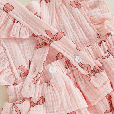 HEARTS & BOWTIES Ruffle Romper