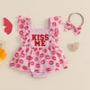 KISS ME Ruffle Romper Dress