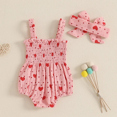 HEARTS Smocked Romper