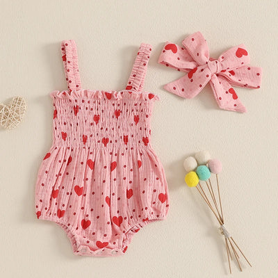 HEARTS Smocked Romper