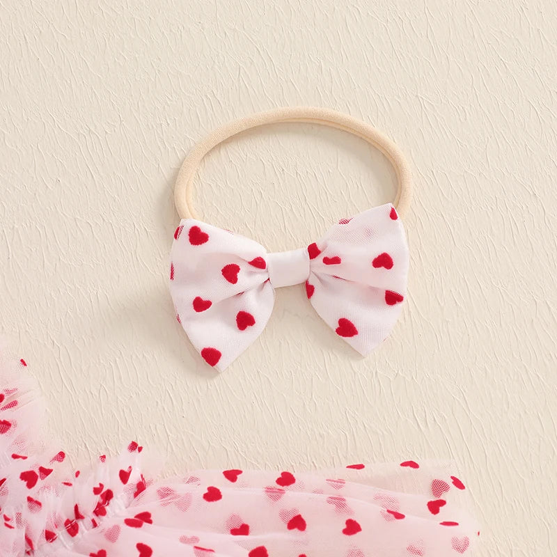 POLKA HEARTS Layered Tulle Dress