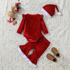 MERRY CHRISTMAS Velvet Bellbottom Outfit