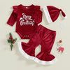 MERRY CHRISTMAS Velvet Bellbottoms Outfit