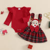 RUDOLPH Plaid Overall Skirt Outfit